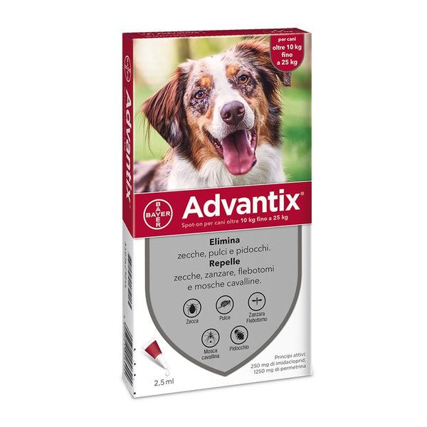 Advantix Spot-on per cani oltre i 10 kg fino a 25 kg