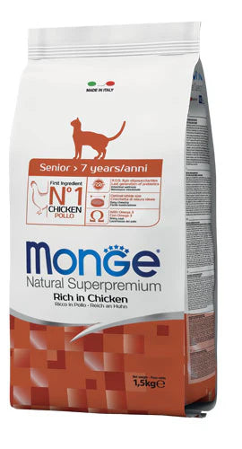 Monge Natural Superpremium secco gatto senior pollo 1.5kg