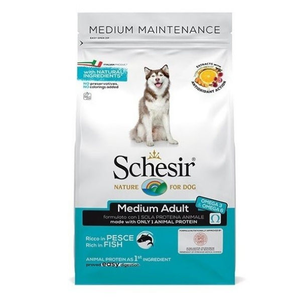 Schesir Dog Adult Medium Maintenance Pesce
