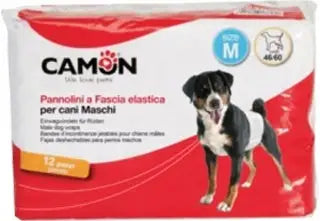 Camon Pannolini a fascia cani maschi 12 pezzi - Misura 2 46/60cm