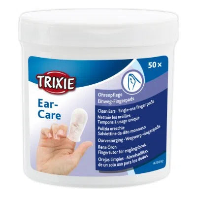Salviette da Dito Monouso 50 pezzi per Pulizia Orecchie - Trixie Ear Care