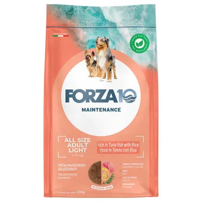 Forza10 Maintenance Light All Breeds con Tonno e Riso Crocchette per cani  12kg