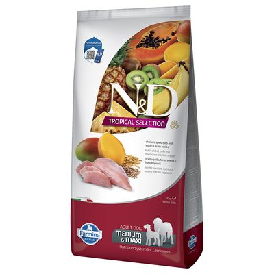 Farmina N&D Dog Tropical Selection Adult Medium Maxi con Pollo