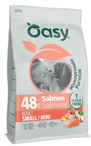Oasy Monoprotein per Cani Adult Small/Mini Salmone