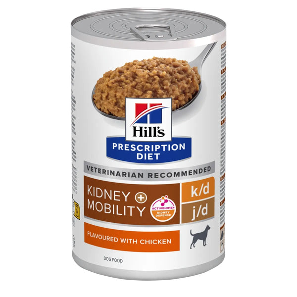 Hill's® Prescription Diet® k/d® Kidney + Mobility j/d Spezzatino per Cani al Pollo e Verdure