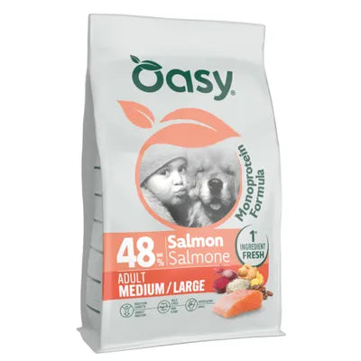 Oasy Monoprotein per Cani Adult Medium/large Salmone