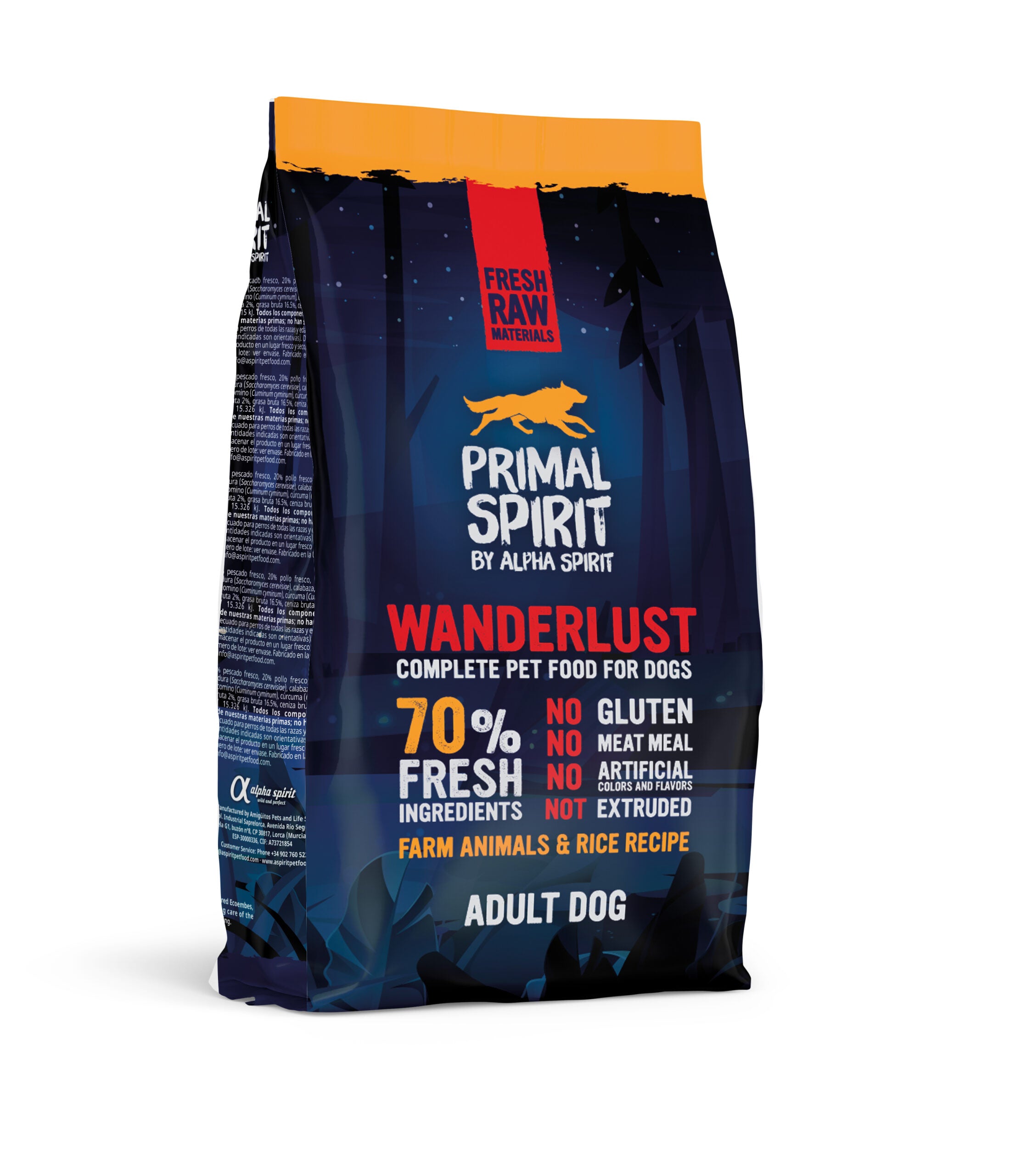 Primal Spirit Cane Adulto Wanderlust 12kg