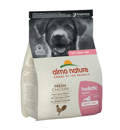 Almo Nature Cane HOLISTIC Puppy Con Pollo Fresco Medium 2kg