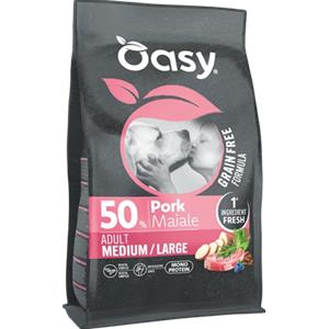Oasy Grain Free Dog Adult Medium Large Maiale