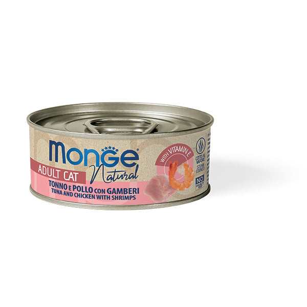 Monge umido NATURAL Adult Cat - tonno con Gamberetti
