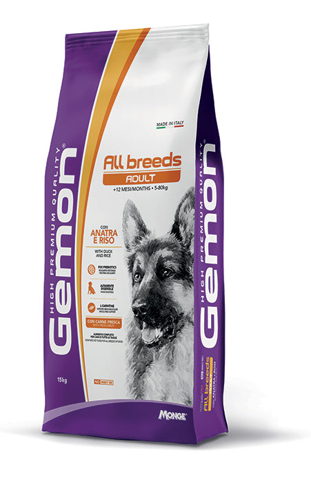 Gemon All Breeds Cane Adult Anatra e Riso 15Kg