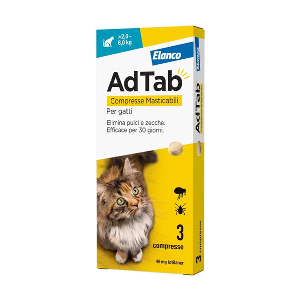 AdTab Compresse Masticabili Gatto 48mg 2-8Kg