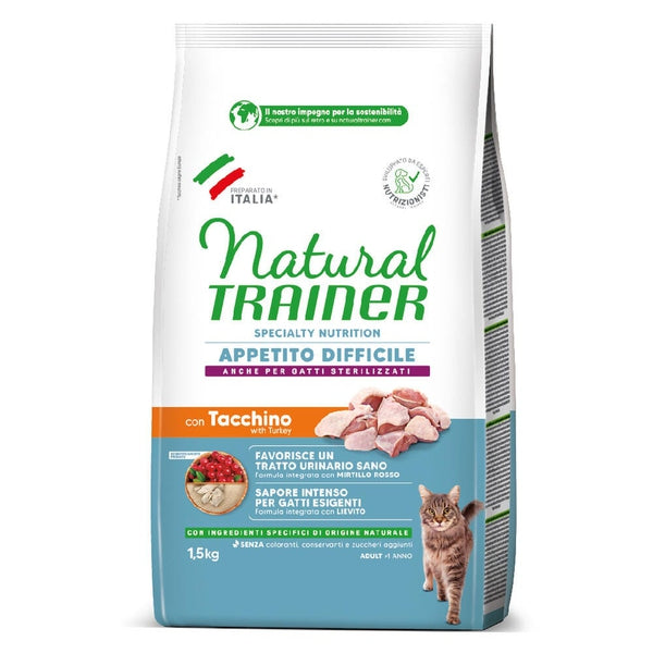 Natural Trainer Gatto Appetito Difficile Adult con Tacchino