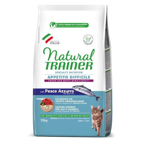 Natural Trainer Gatto Appetito Difficile Adult con Pesce Azzurro