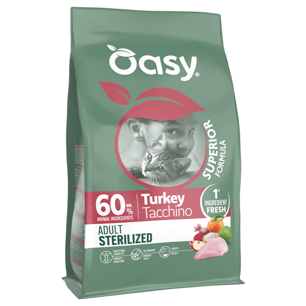 Oasy Gatto Adult Sterilizzato Tacchino 1.5Kg