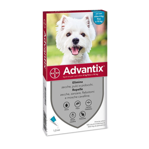 Advantix Spot-on per cani oltre i 4 kg fino a 10 kg