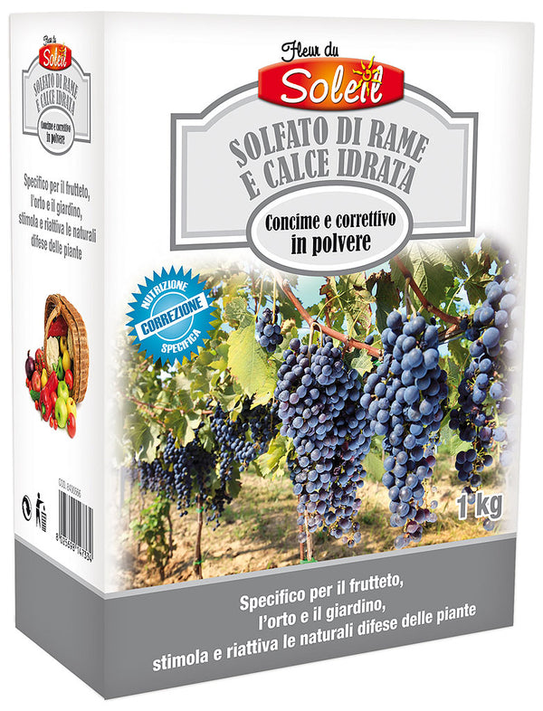 Fleur de Soleil Fungicida Biologico Solfato di Rame e Calce Idrata 1Kg