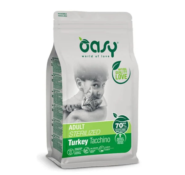 Oasy Gatto Adult Sterilizzato Tacchino 1.5Kg