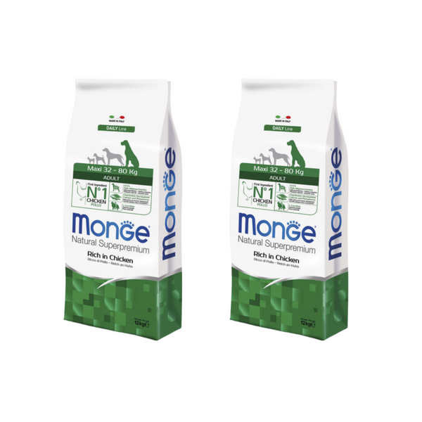 COMBO 2X MONGE MAXI ADULT POLLO 12Kg