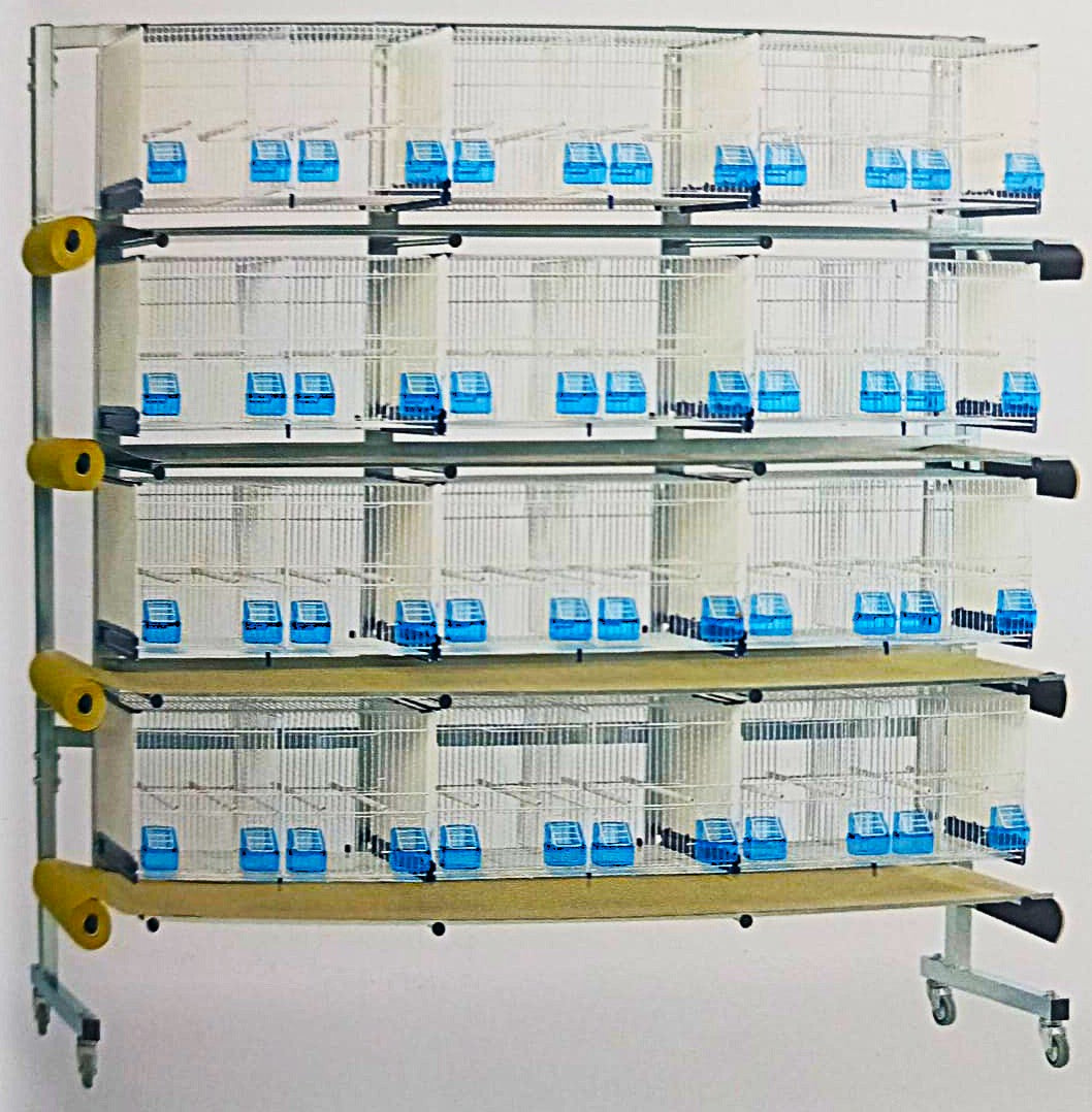 Promo Domus Molinari  batterie 20 gabbie con sistema carta carrello