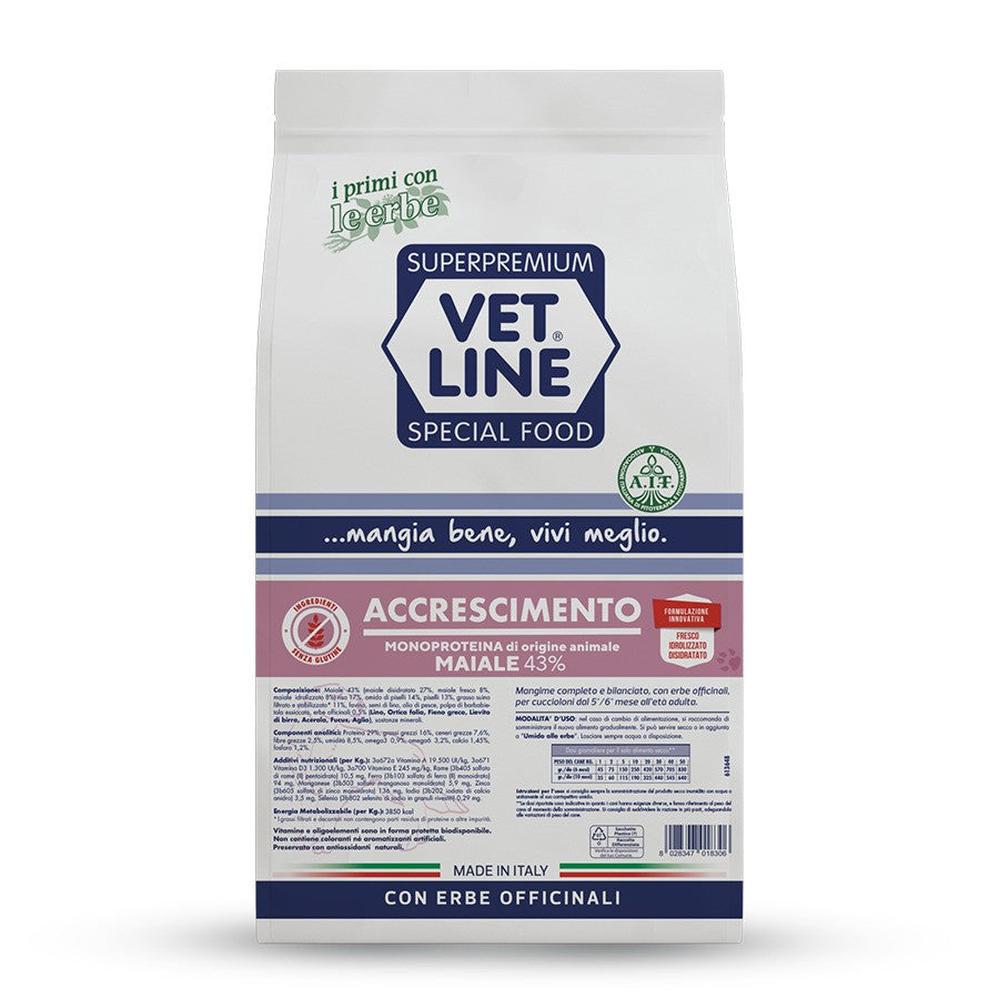 Vet Line Special Dog Accrescimento Monoproteico maiale