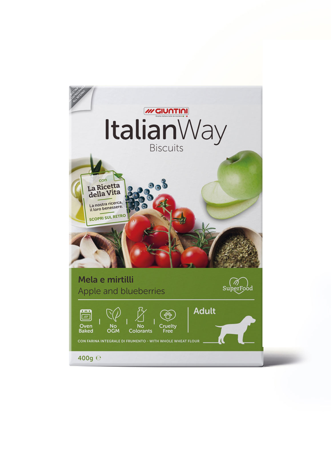 Italian Way biscotti hypo Mela e Mirtilli 400g