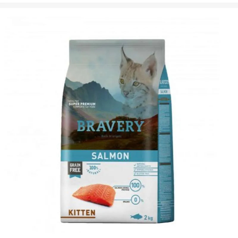 Bravery Cat Kitten Salmone Grain Free Monoprotein
