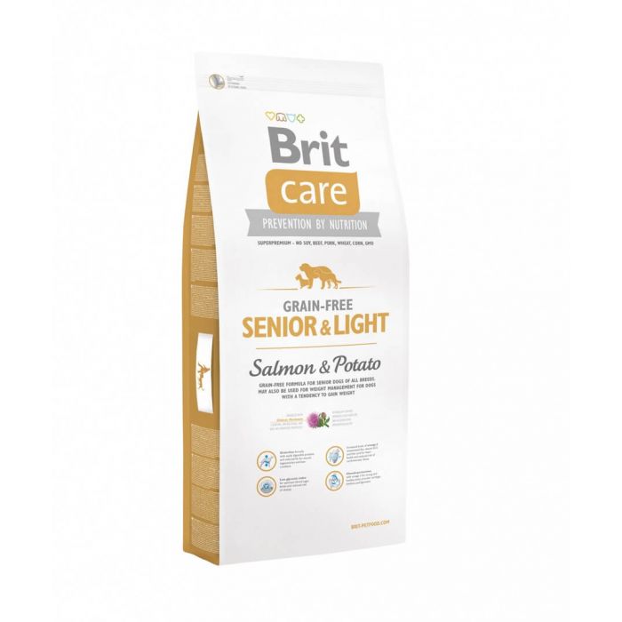 Brit Care Grain Free Senior Light Cane Salmone 12 kg