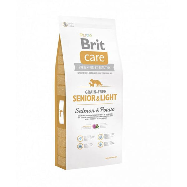 Brit Care Grain Free Senior Light Cane Salmone 12 kg