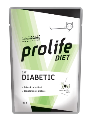 Prolife Veterinary Diabetic Cibo Umido Per Gatti - 12 bustine 85g