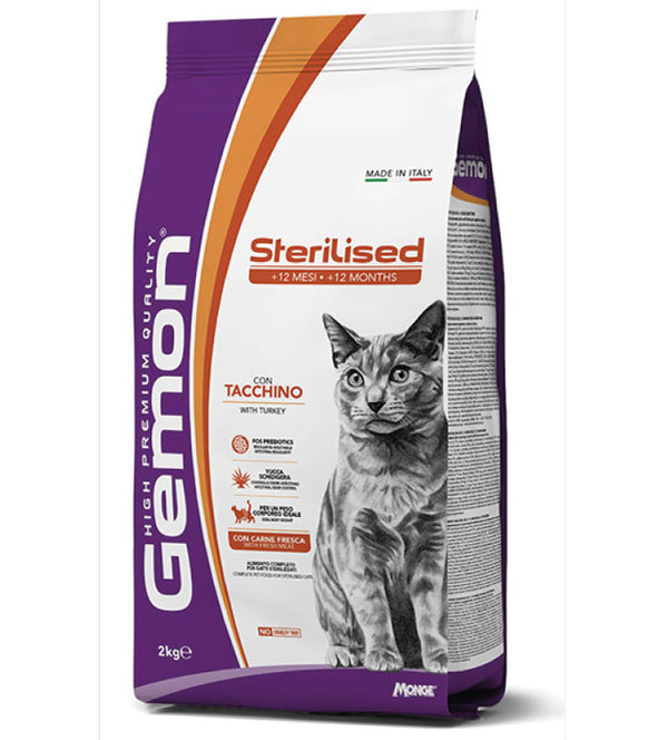 Gemon Gatto Adult Sterilised con Tacchino