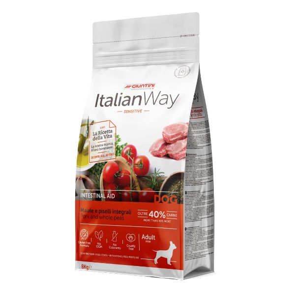 Italian Way Dog Mini Adult Sensitive Intestinal Maiale e piselli integrali