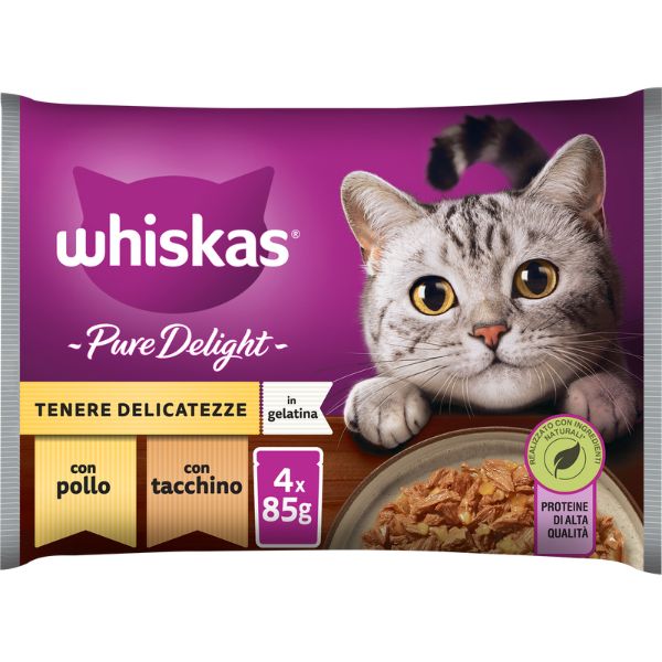 Whiskas Pure Delight Multipack 4 pezzi da 85 gr