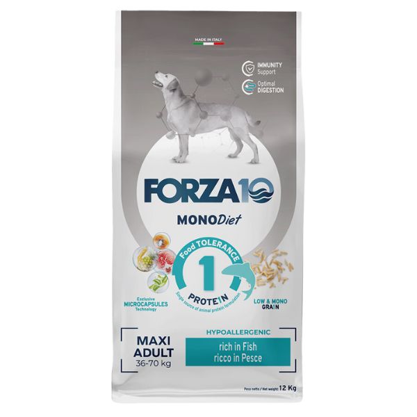 Forza10 MonoDiet Maxi Adult Low Grain Hypoallergenic Pesce 12Kg