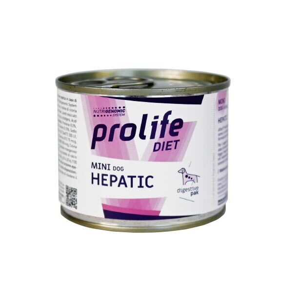 Prolife Veterinary Hepatic Mini Cibo Umido Per Cani Taglia Piccola Lattina 200g