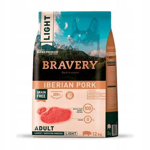 Bravery Dog Medium Large Adult Maiale Iberico Light Grain Free Monoprotein
