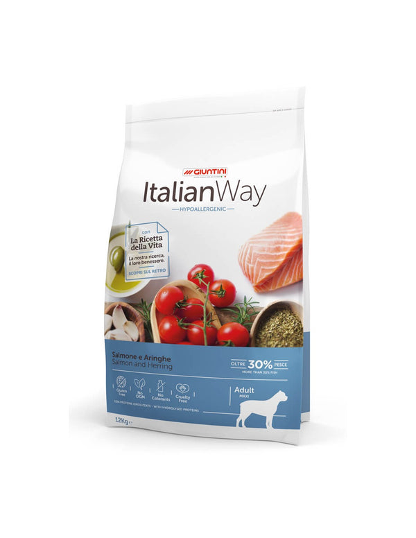 Italian Way Dog maxi adult hypoallergenic salmone e aringhe