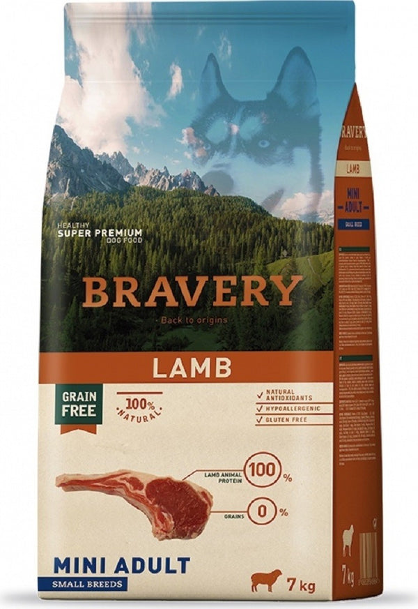 Bravery Dog Mini Adult Agnello Grain Free Monoprotein