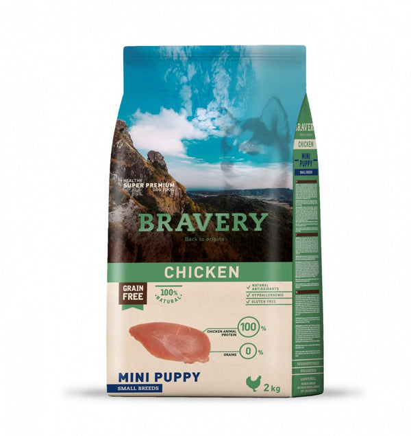 Bravery Dog Mini Puppy Pollo Grain Free Monoprotein