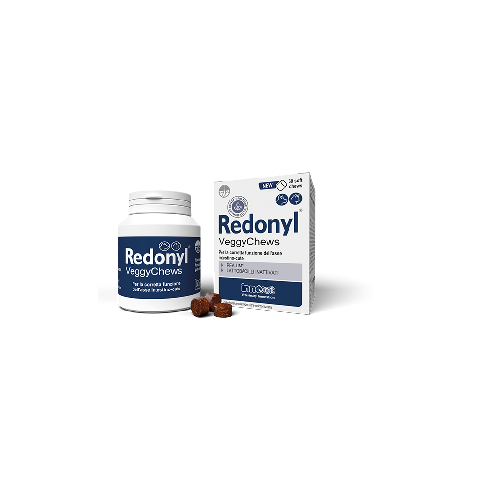 Innovet REDONYL VEGGY Integratore Intestino-Cute per Cani e Gatti 60 Soft Chews