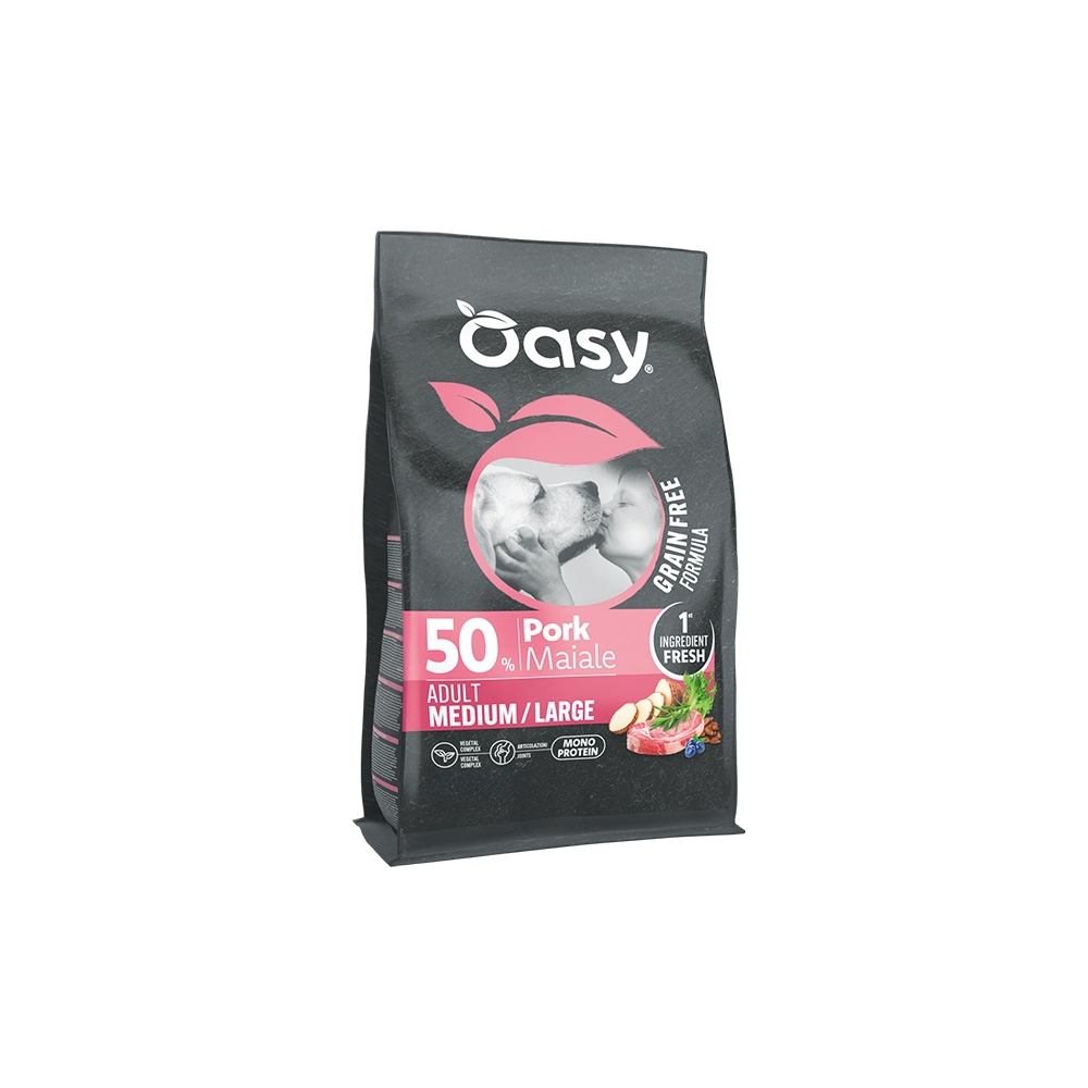 Oasy Dog GRAIN FREE - Adult Small Mini Maiale