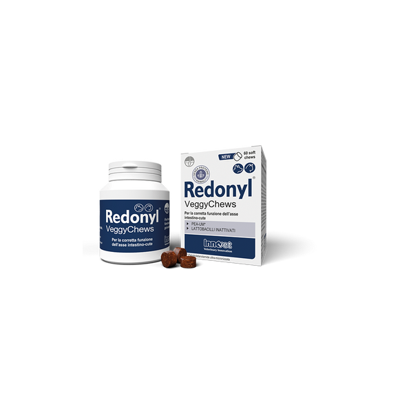 Innovet REDONYL VEGGY Integratore Intestino-Cute per Cani e Gatti 90 Soft Chews