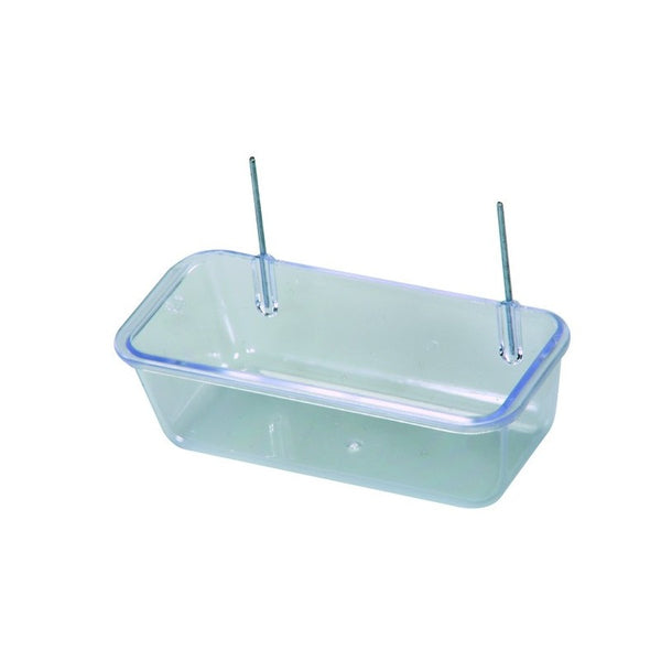 Mangiatoia piccola rettangolare con ferri