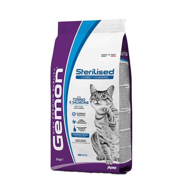 Gemon Gatto Sterilised con Tonno e Salmone