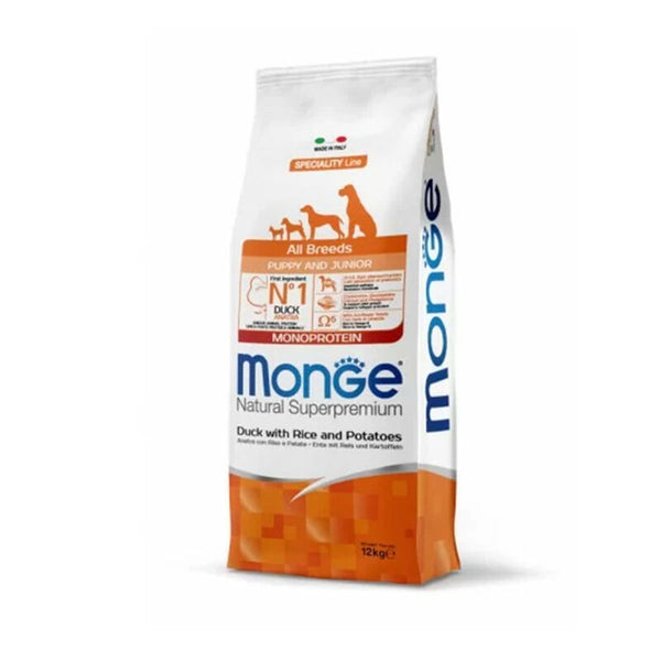 Monge Natural Superpremium All Breeds Puppy anatra, riso e patate 12Kg