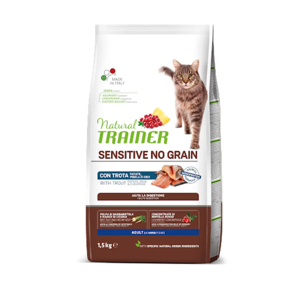 Natural Trainer Gatto Sensitive Adult con Trota