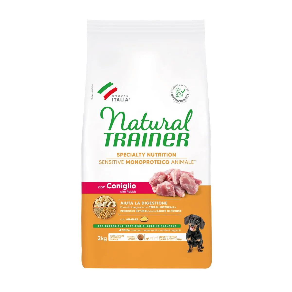 Natural Trainer Sensitive No Gluten Adult Small Mini Coniglio