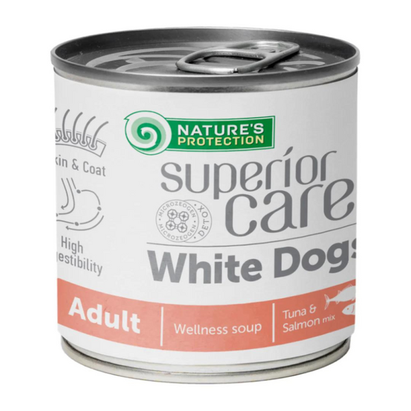 Nature's Protection White Dogs Soup Tonno e Salmone umido cane 140ml