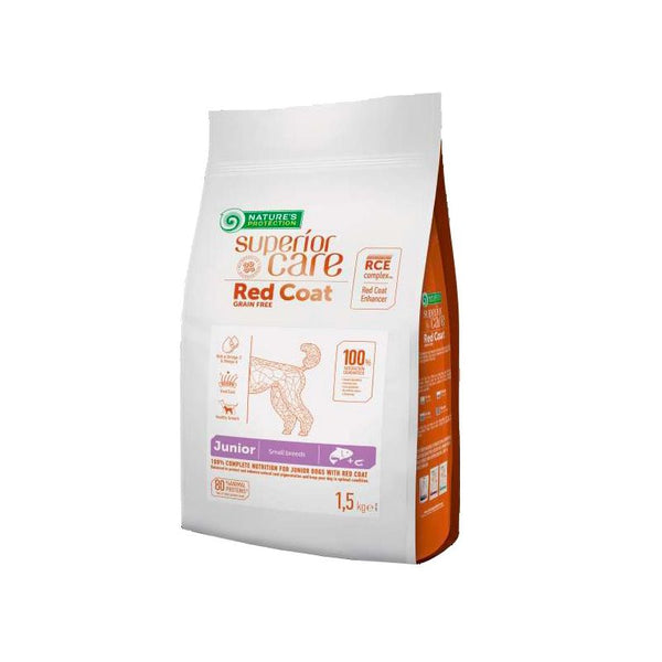 Nature's Protection Red Coat Junior Small Salmone crocchette cucciolo Superior Care grain free