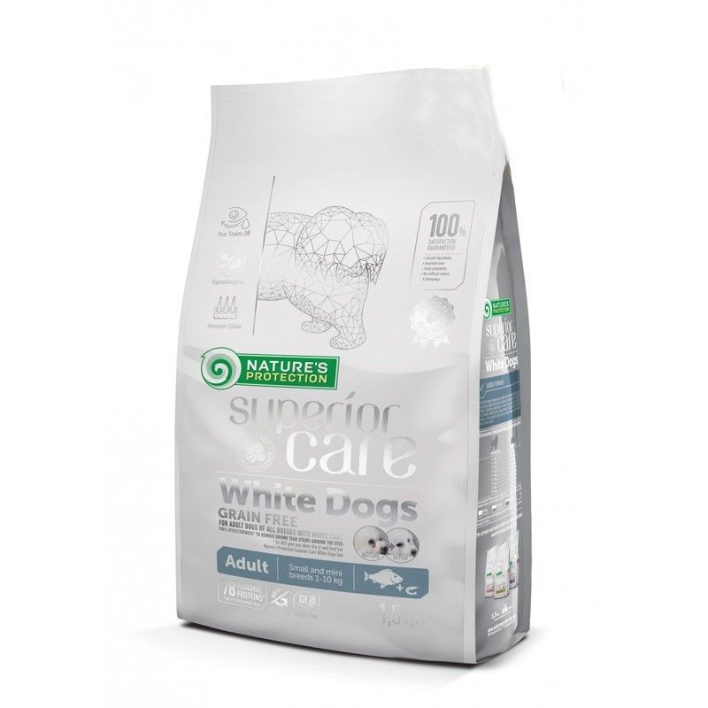 Nature's Protection White Dogs Adult Small Pesce Bianco crocchette cane Superior Care grain free